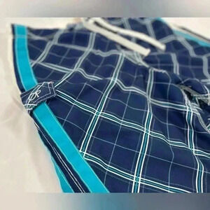 Ocean Pacific OP Men’s Size L 36 38 Board Shorts Swim Surfing Blue Teal white